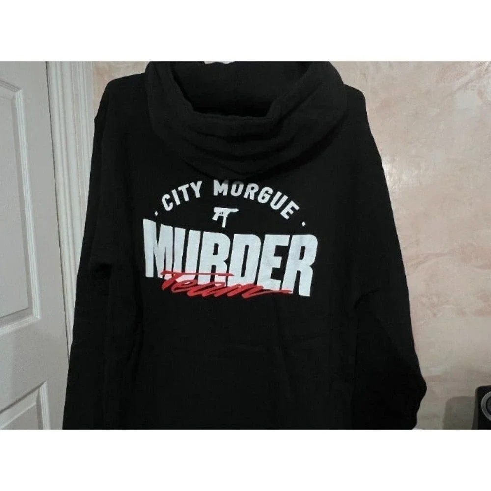 City‎ Morgue  back printed MURDER Team hoodie black size s New  No Tags